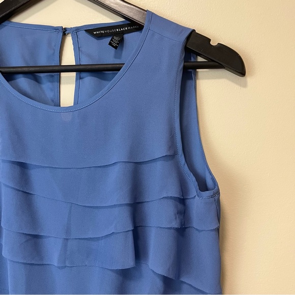White House Black Market Sleeveless Ruffle Blouse - Picture 2 of 11